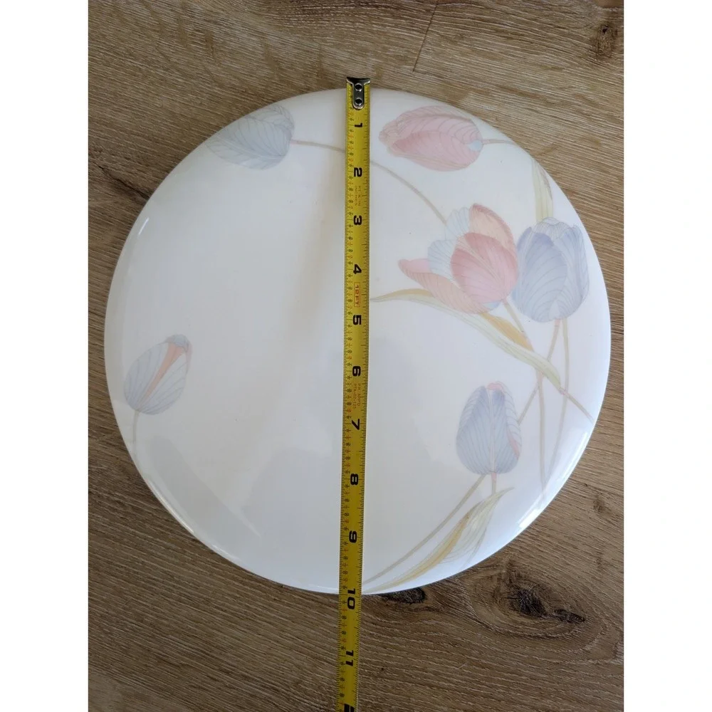 Cake Plate Server by Mikasa Swiss Garden Bone China Floral, Made In‎ Japan